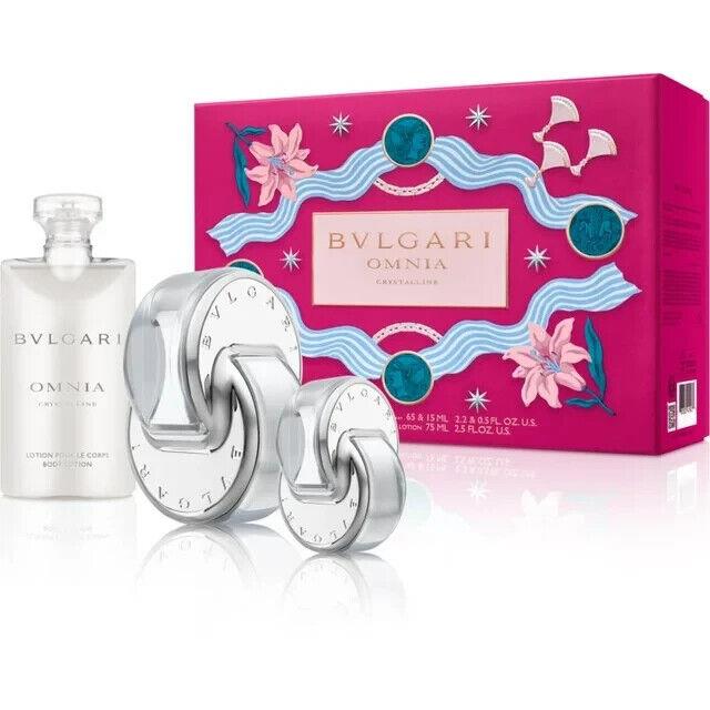 Bvlgari Omnia Crystalline 3 Piece Gift Set Eau de Toilette For Women