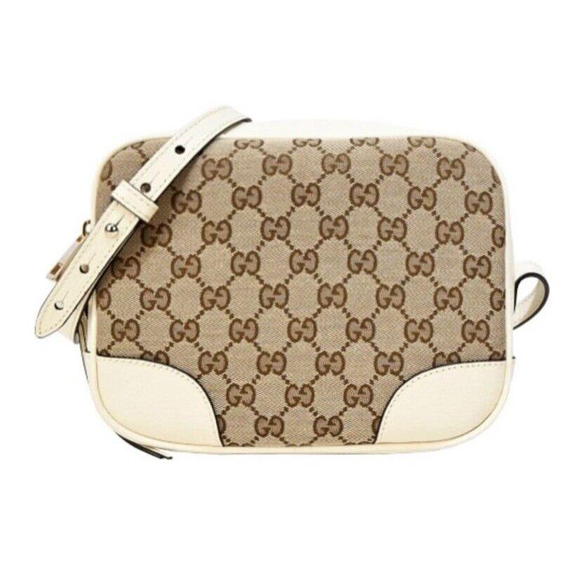 Gucci Bree GG Supreme Monogram White Messenger Wallet in a Bag Crossbody Bag