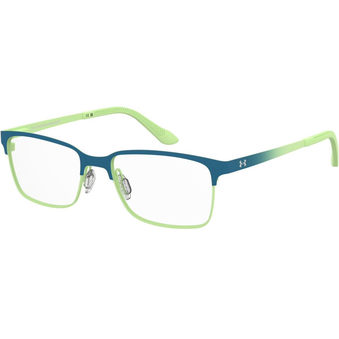 Under Armour UA 9016 80Z Matte Blue Green Rectangular Junior Boy`s Eyeglasses