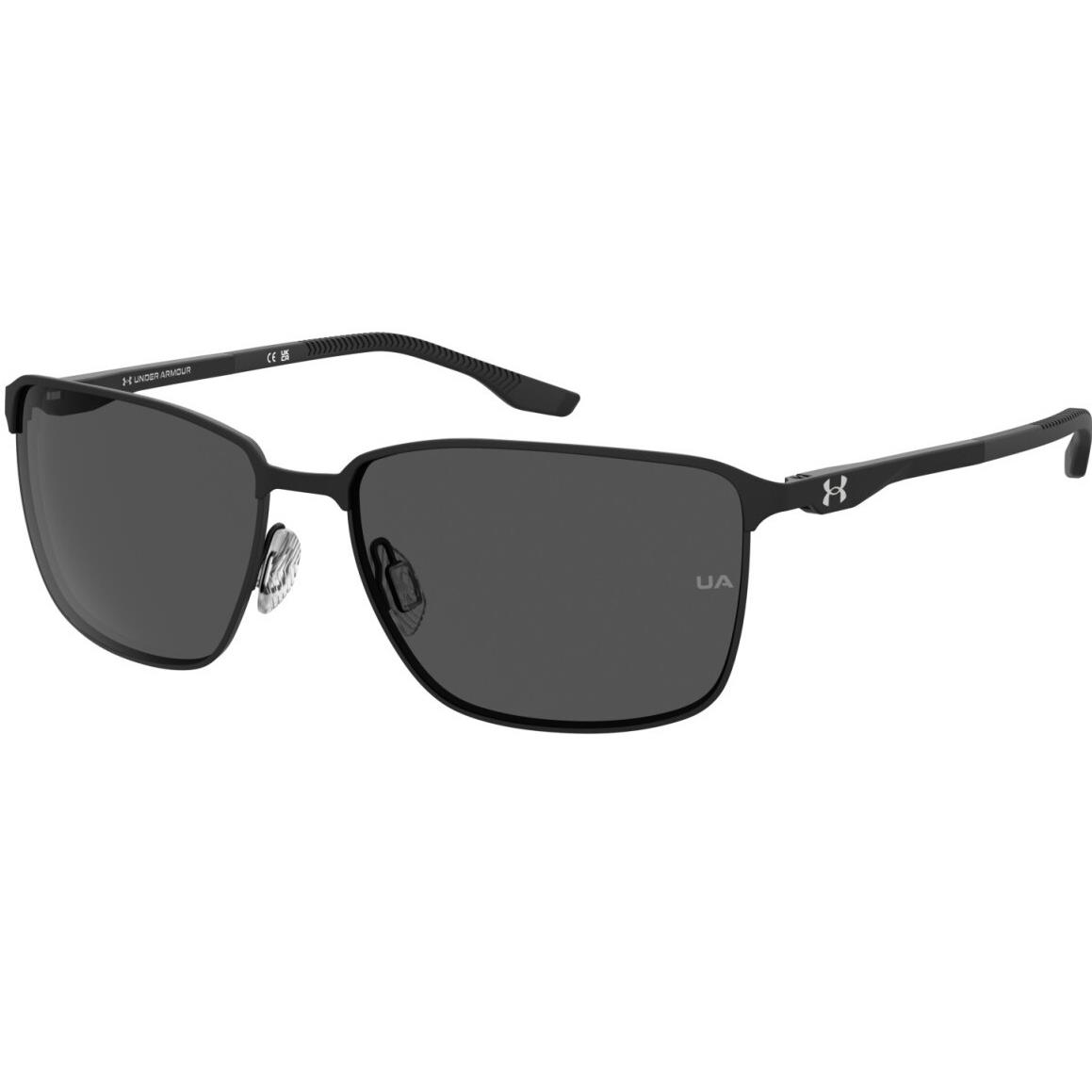 Under Armour UA Retained/g 003 Matte Black/grey Rectangular Men`s Sunglasses