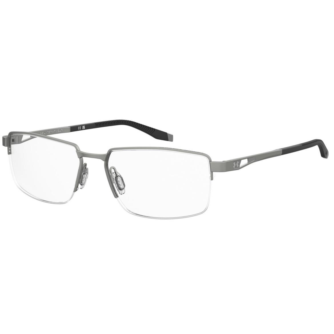 Under Armour UA 5078/G R81 Matte Ruthenium Rectangular Men`s Eyeglasses