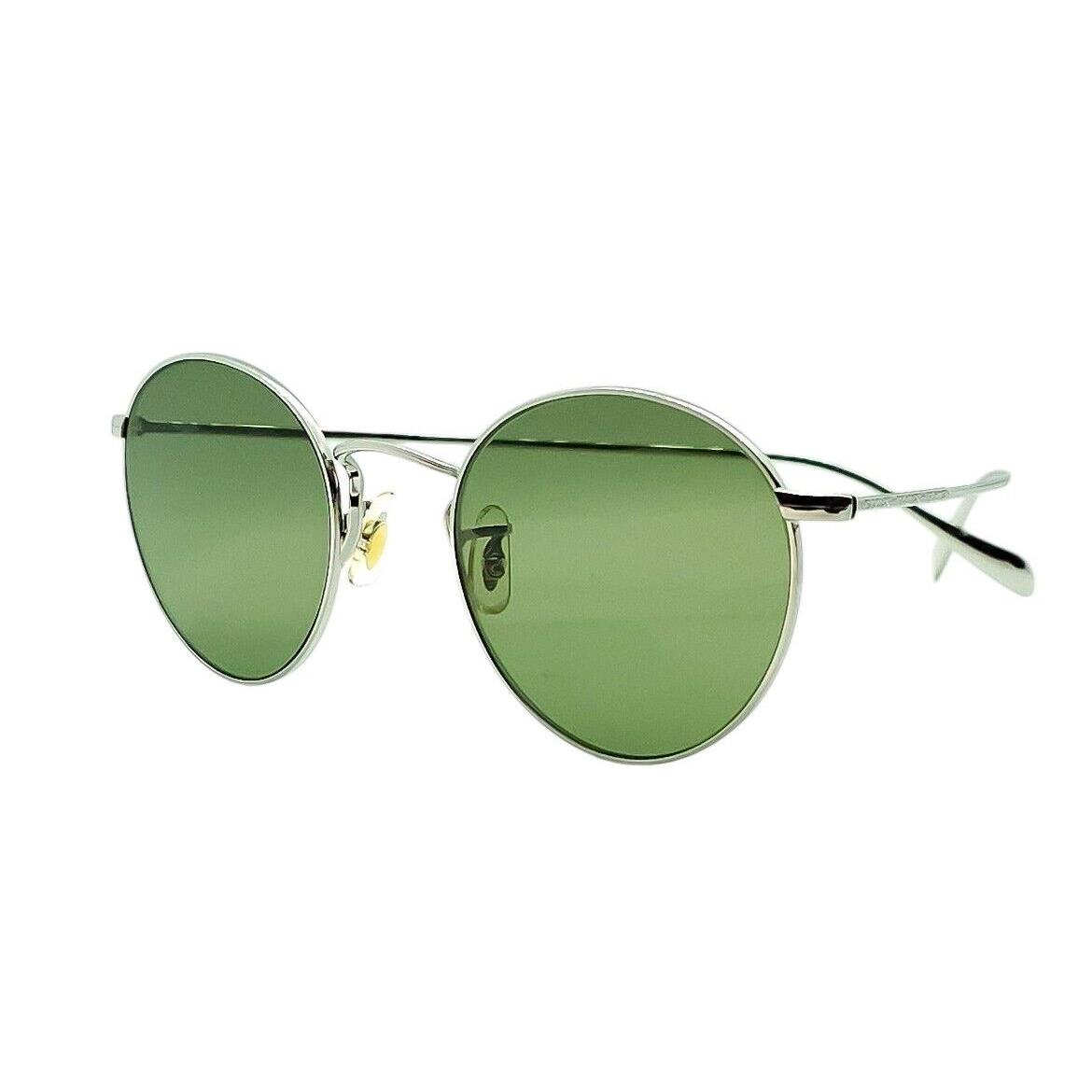 Oliver Peoples OV1186 Coleridge Sunglasses 50 Silver/green Lenses