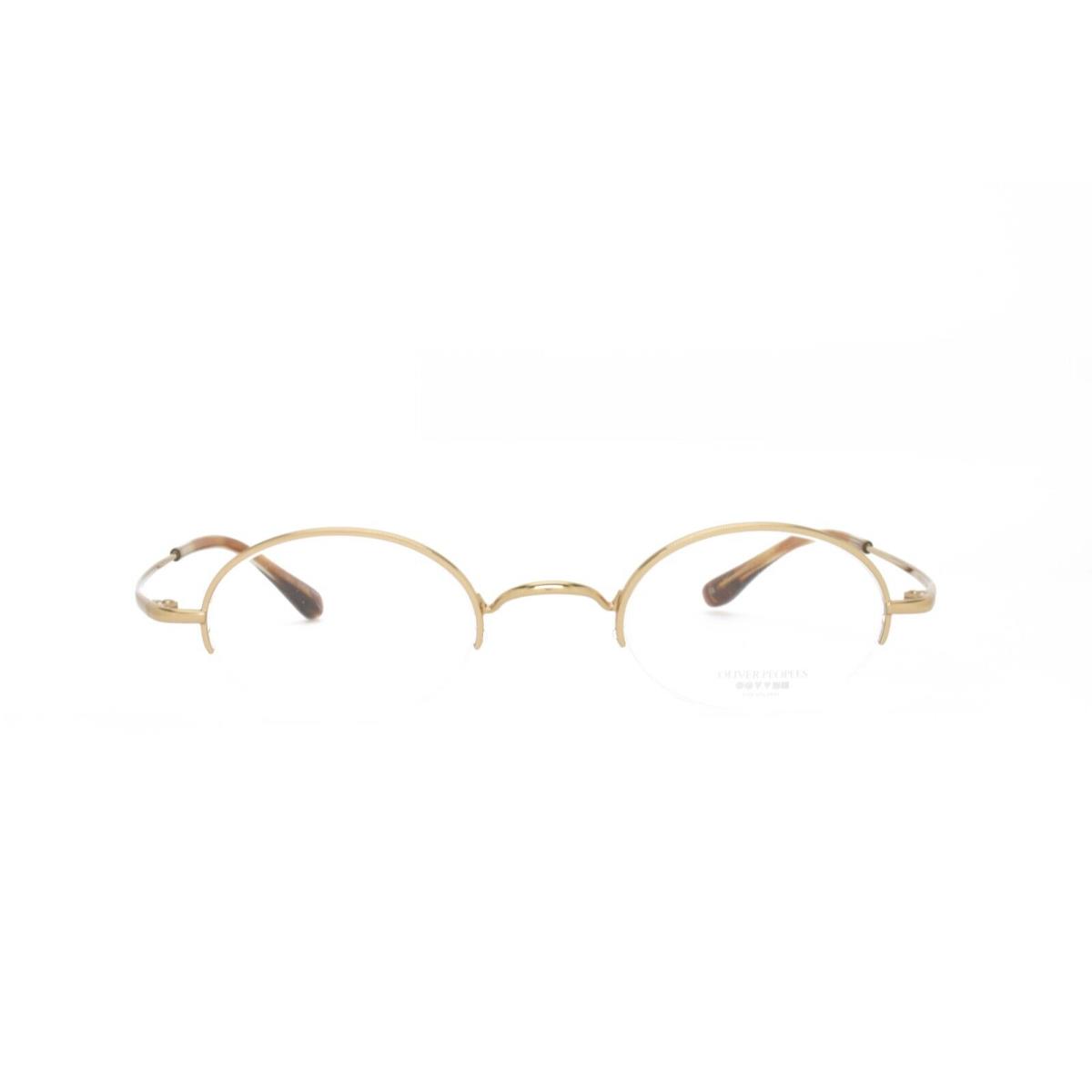 Oliver Peoples Eyeglasses Gold Alcott CG 42-23-135 Half Rimles Japan Made