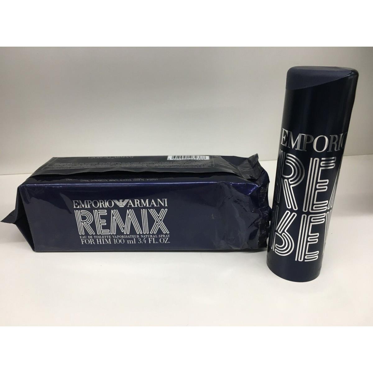 Emporio Armani Remix For Him 3.4oz 100ml Edt Spray Unsealed