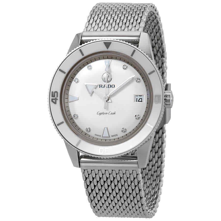 Rado Hyperchrome Captain Cook Automatic Diamond Silver Dial Ladies Watch