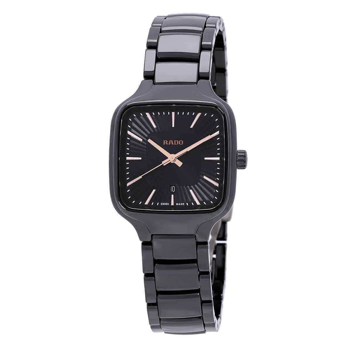 Rado True Square Quartz Black Dial Ladies Watch R27080172