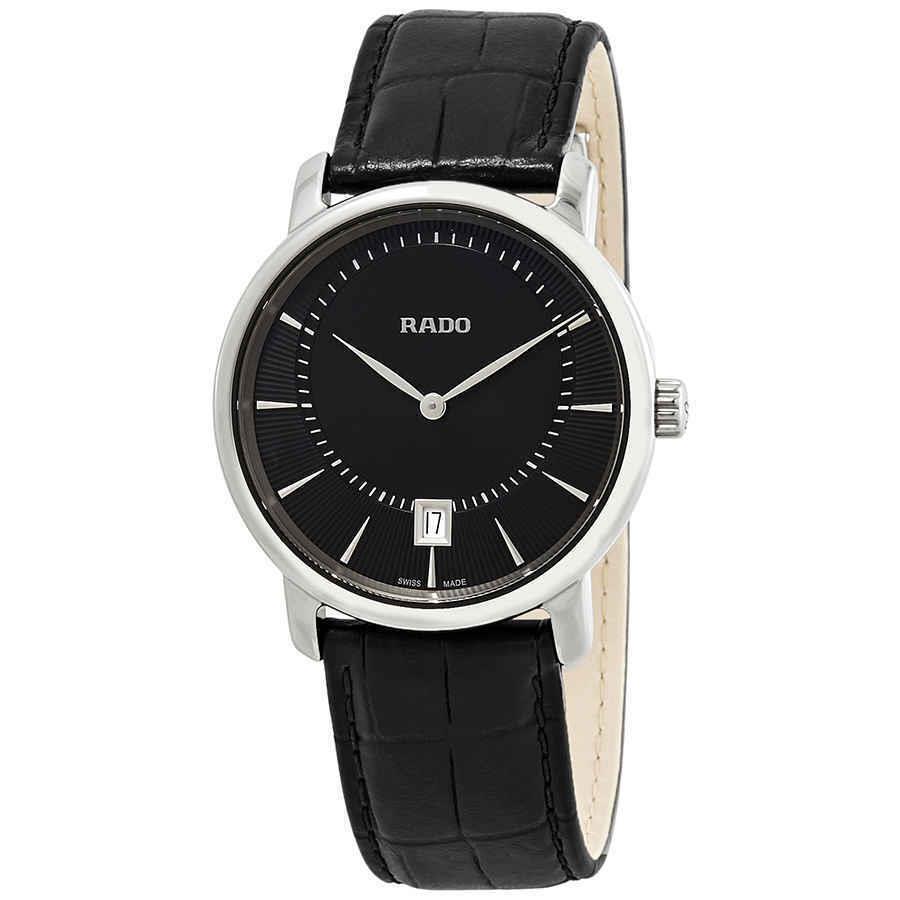 Rado Diamaster Quartz Black Dial Ceramic Men`s Watch R14135156