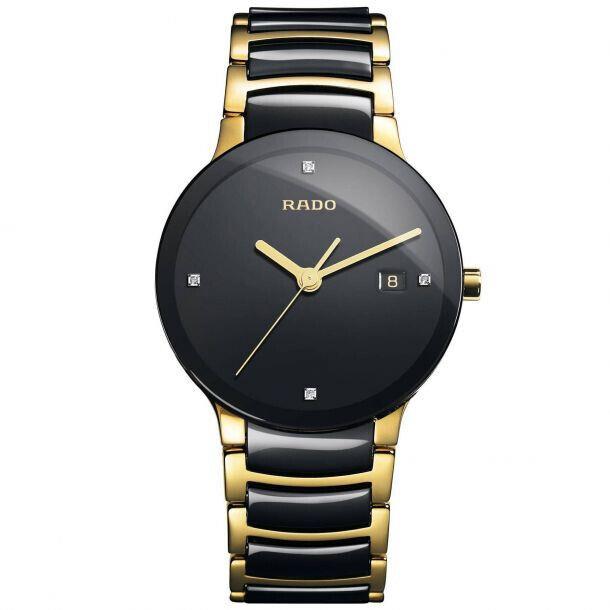 Rado Centrix Diamonds Black Ceramic and Gold-tone Watch R30929712