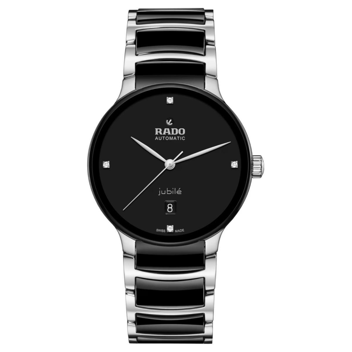 Rado Centrix Automatic Diamonds Black Dial Silver Strap 39.5 mm Watch R30018712