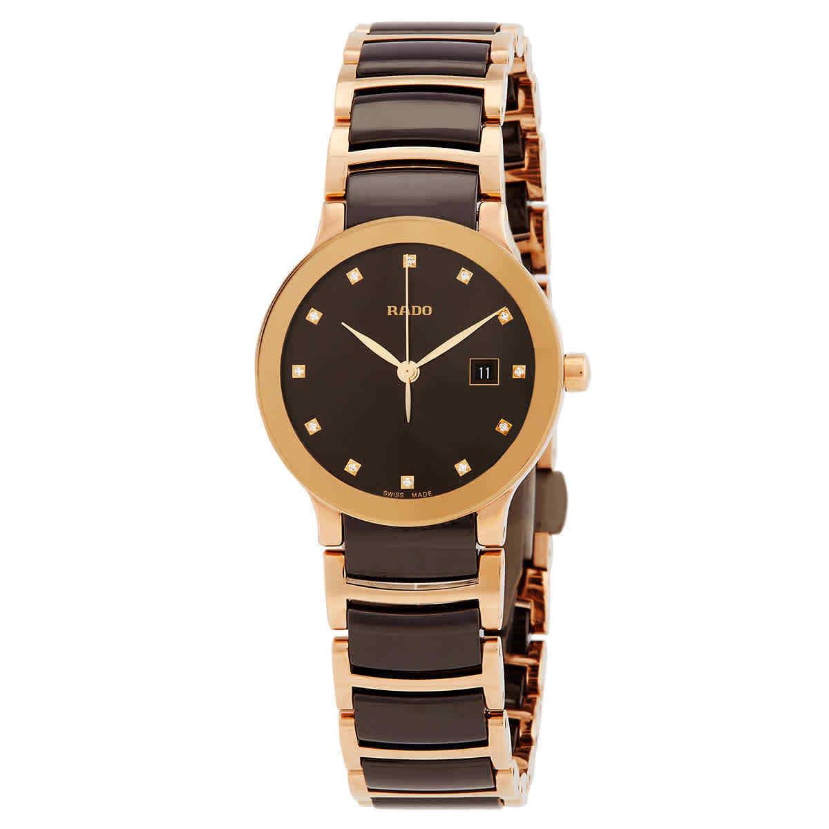 Rado Centrix Quartz Diamond Brown Dial Ladies Watch R30555724