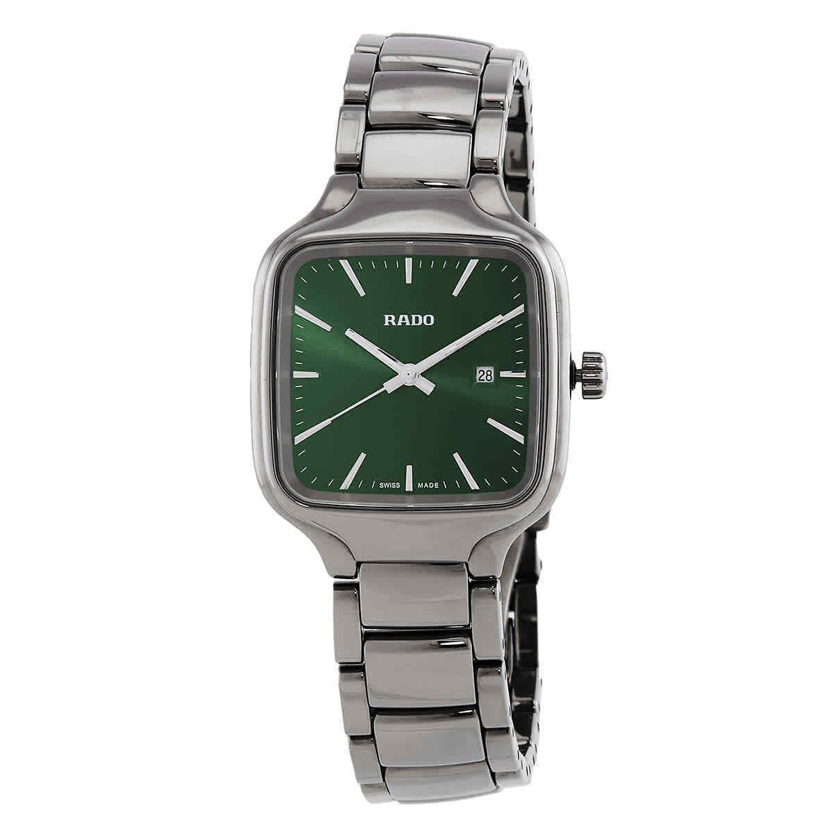 Rado True Square Quartz Green Dial Ladies Watch R27079312