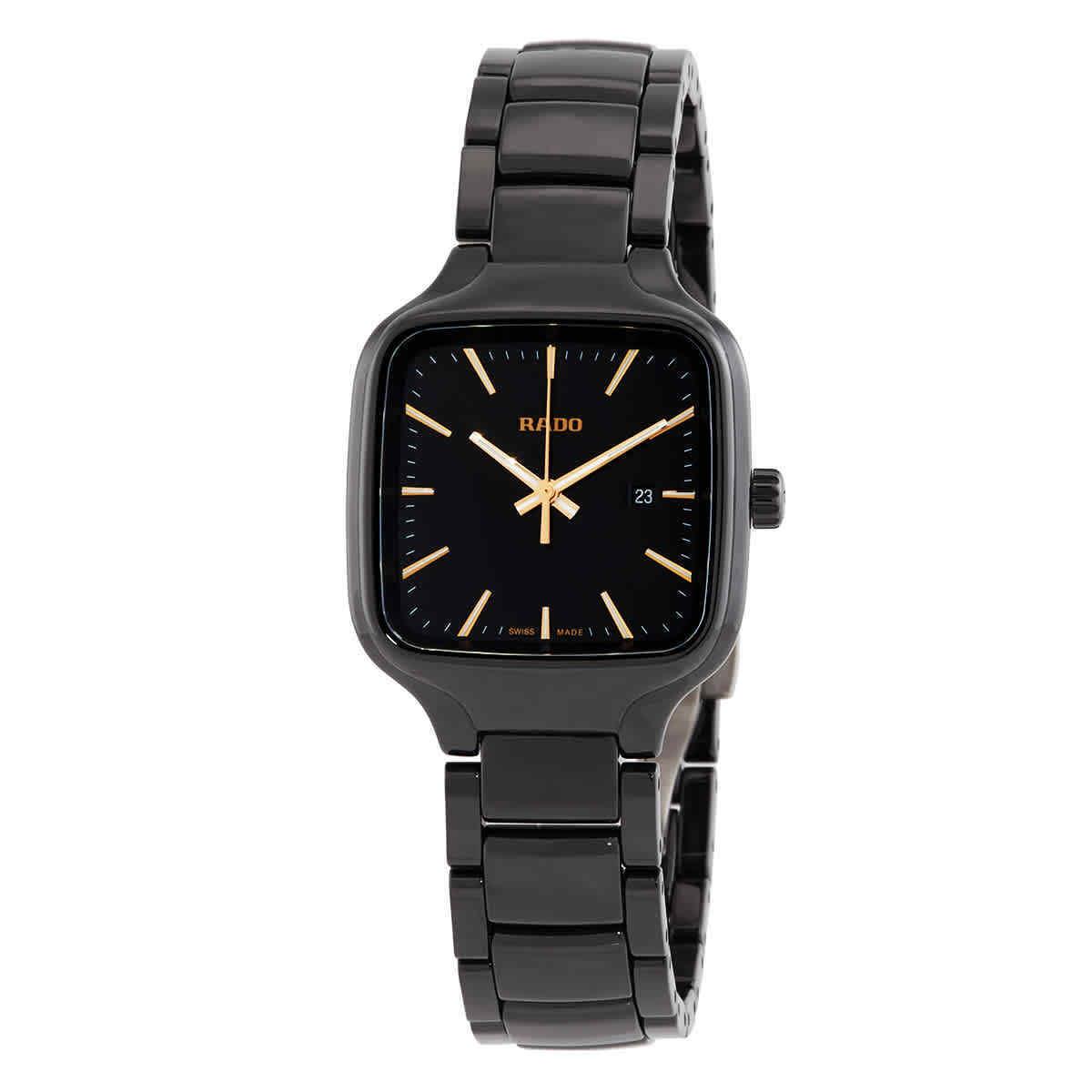 Rado True Square Quartz Black Dial Ladies Watch R27080162