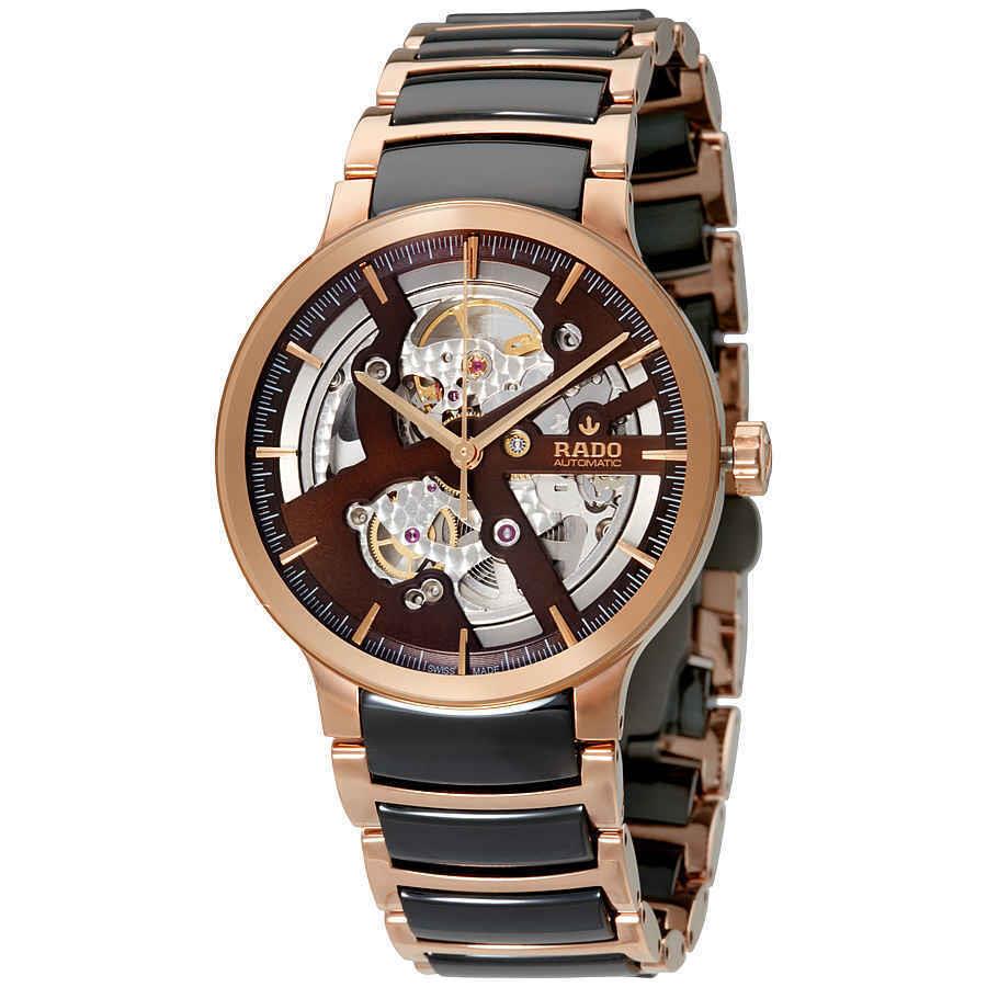 Rado Centrix Automatic Brown Skeleton Dial Men`s Watch R30181312