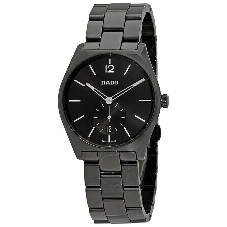 Rado R27081152 True Specchio Black Dial Men`s Ceramic Bracelet Watch