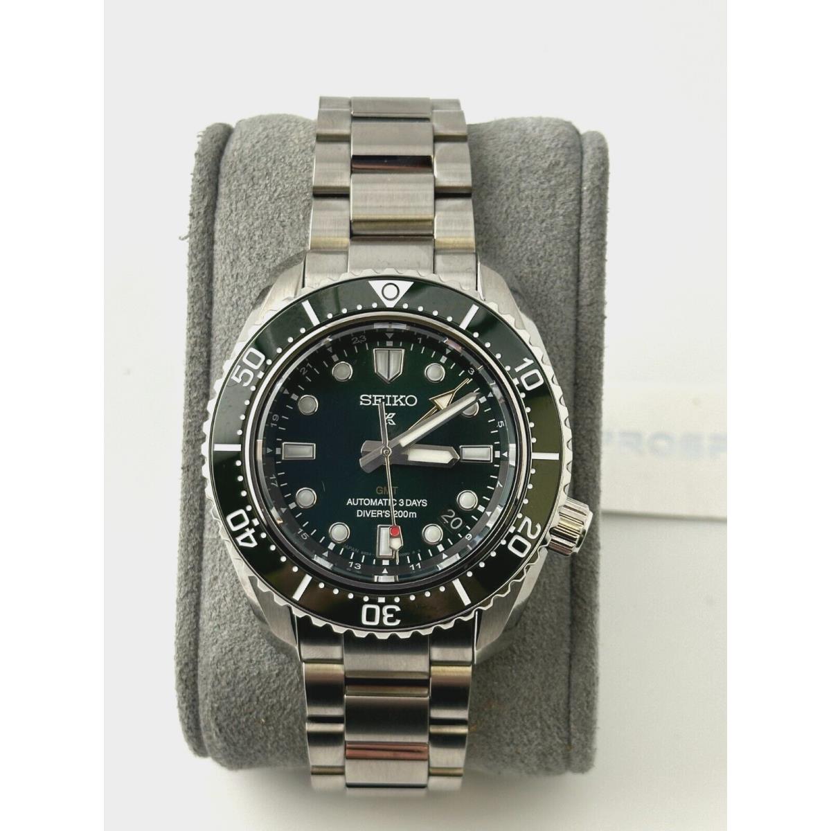 Seiko Luxe Prospex 1968 Diver Gmt Green Dial SPB381 Watch