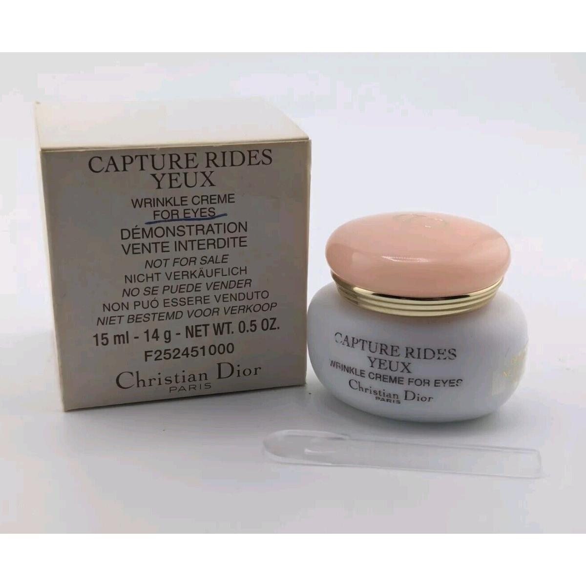 Capture Rides Yeux by Christian Dior - 0.5 oz - Wrinkle Creme For Eyes - Unopen