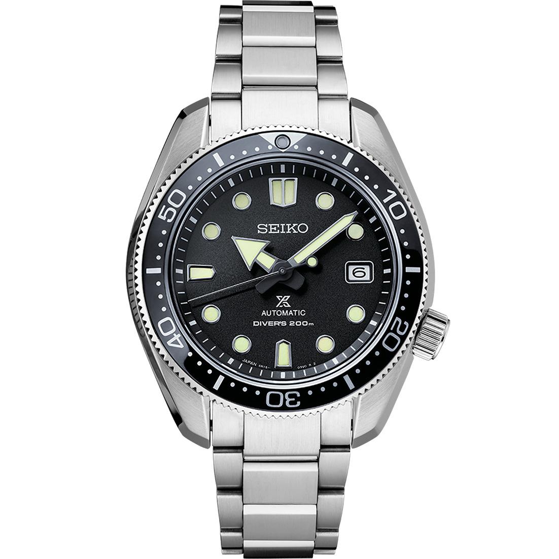 Seiko Prospex 200M Divers Black Dial Steel Men`s Watch SPB077