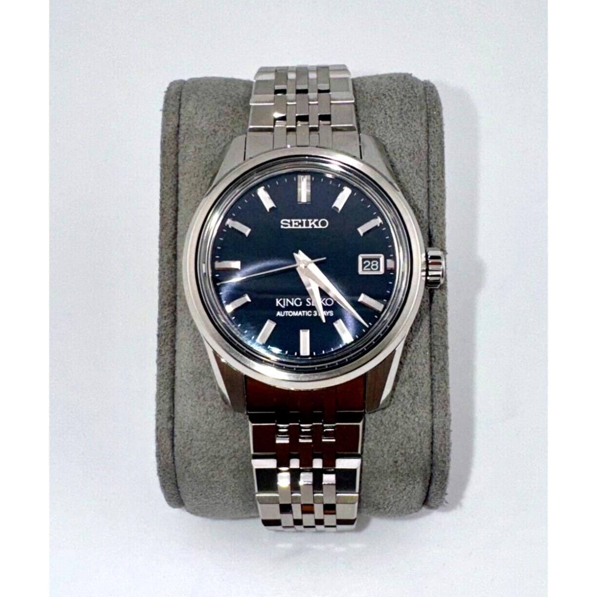 King Seiko Luxe Automatic Dark Blue Tamahagane Watch SPB371