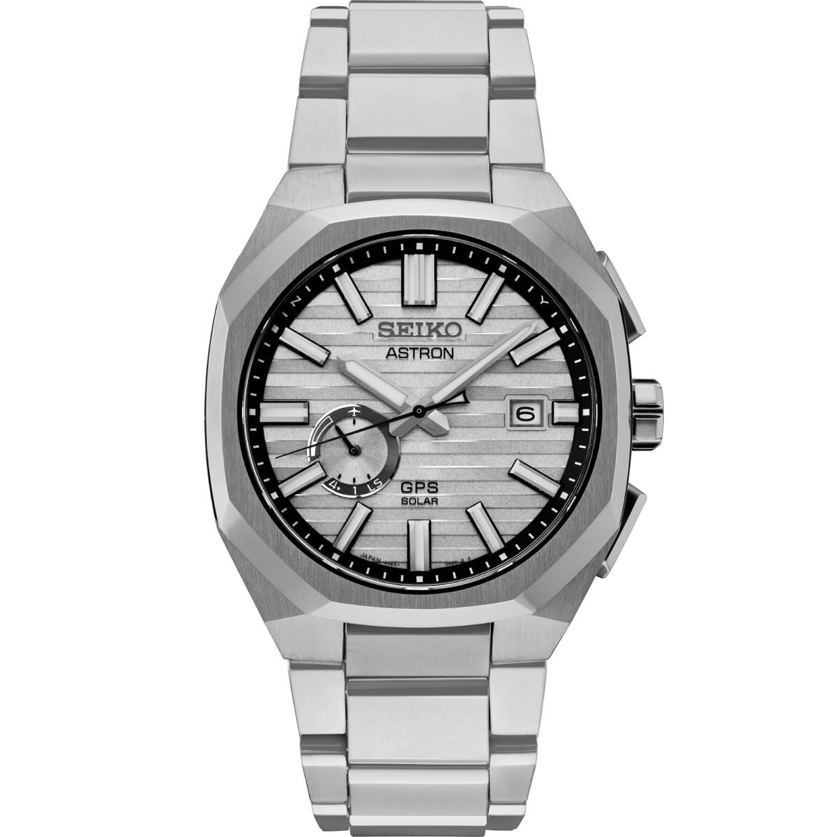 Seiko Astron Gps Solar 41.2mm Silver Dial Watch SSJ017