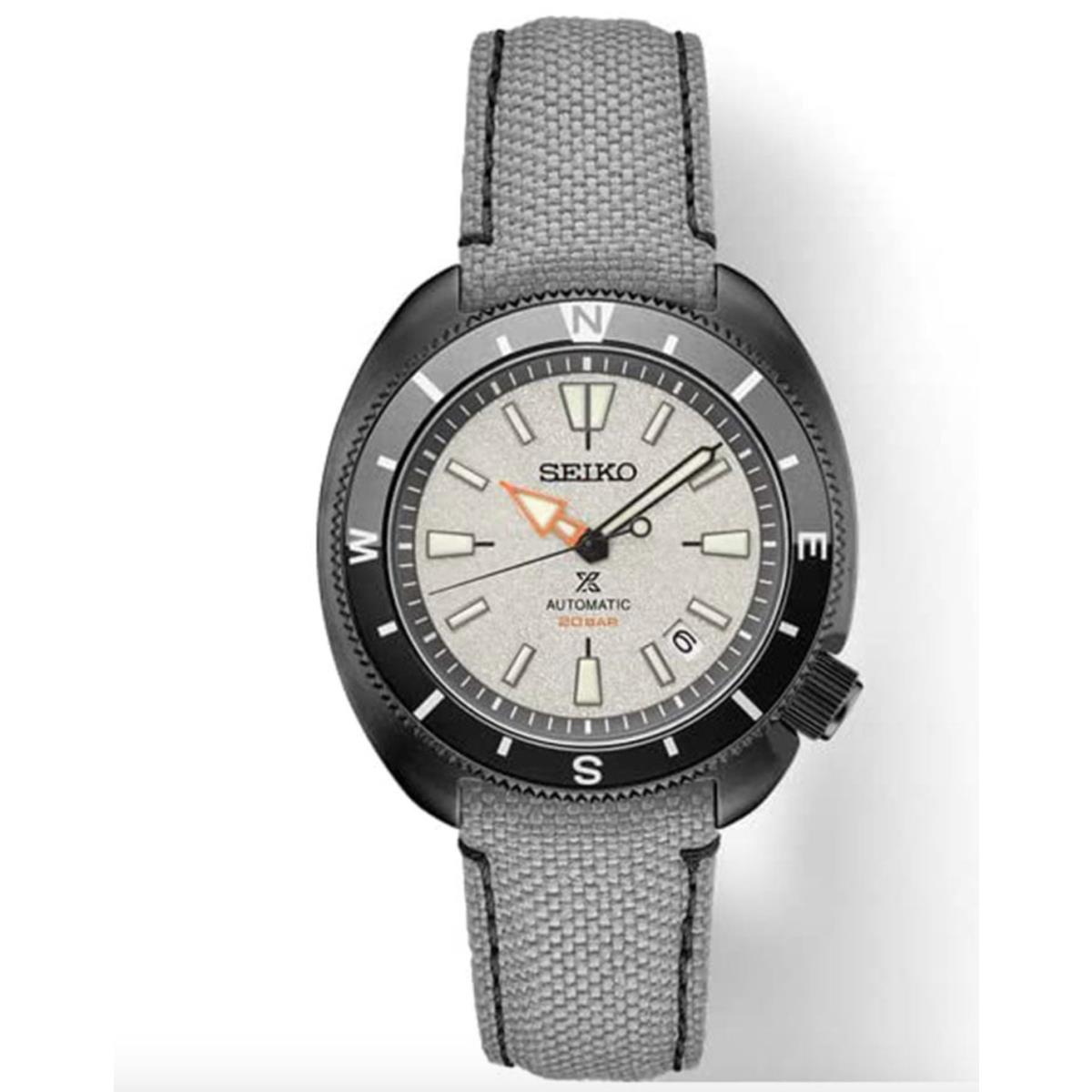 Seiko SRPJ33 Special Edition Automatic US Land Watch Gray Strap Made in Japan - Dial: Gray, Band: Gray, Bezel: Gray