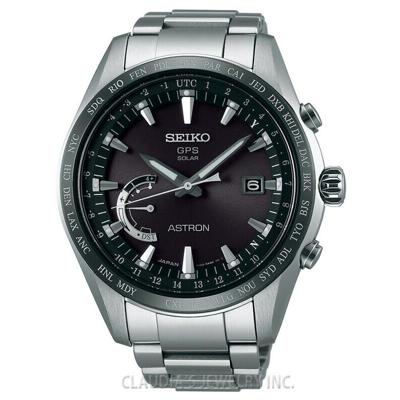 Seiko Astron Solar Gps World Time Titanium SSE085