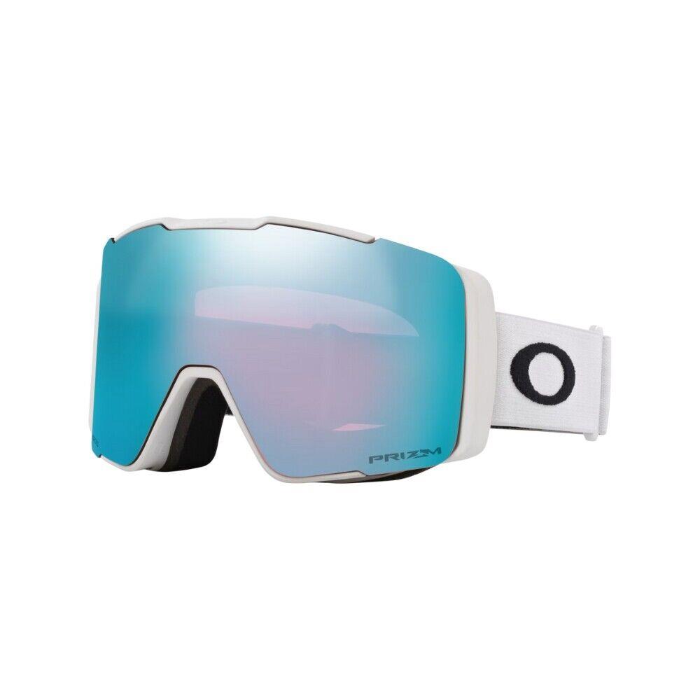 Oakley Line Miner Pro M Snow Goggle White Strap Prizm Snow Sapphire Iridium Lens