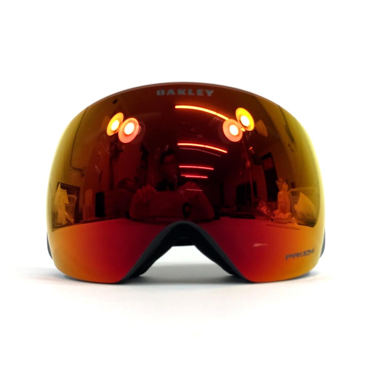 Oakley Snow Goggles Flight Deck L OO7050-7800 Heathered Black Grey w Prizm Torch - Frame: Black, Lens: Red