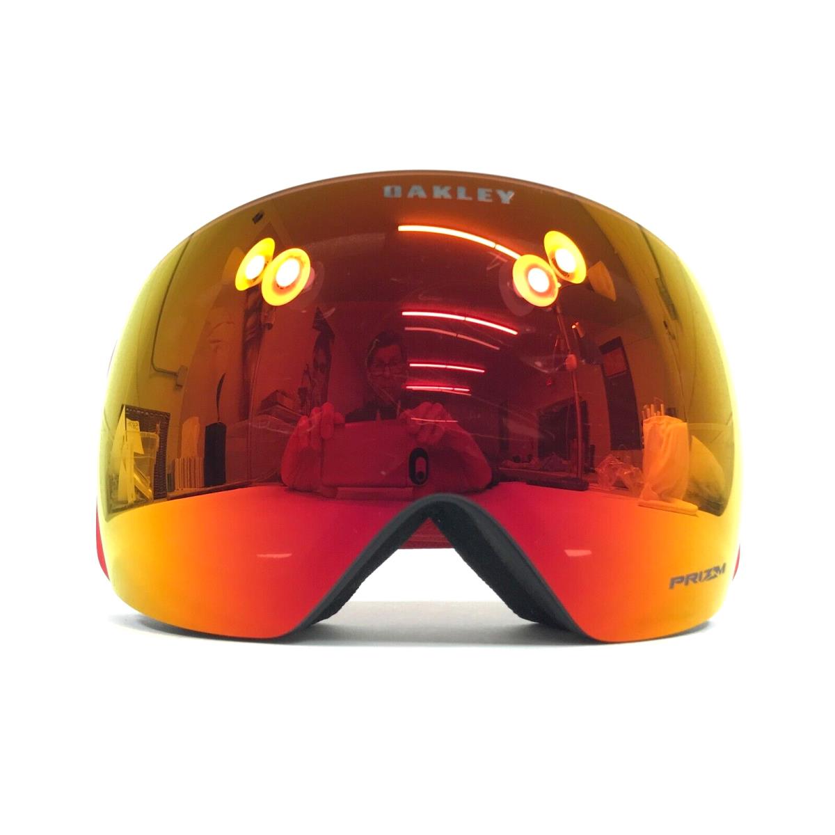 Oakley Snow Goggles Flight Deck L OO7050-A300 Redline with Prizm Torch Gbl Lens - Frame: Red, Lens: Red