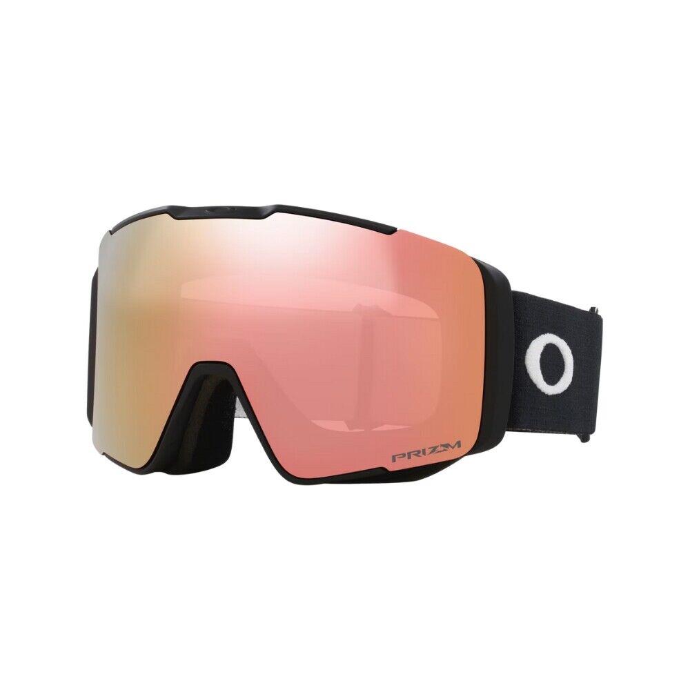 Oakley Line Miner Pro M Snow Goggles Matte Black Strap Prizm Snow Rose Lens - Frame: Matte Black, Lens: Prizm Snow Rose