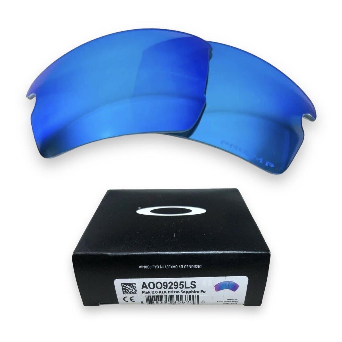 Oakley Flak 2.0 OO9295 Polarized Prizm Sapphire Replacement Lenses 59mm Regular - Sapphire, Lens: Sapphire