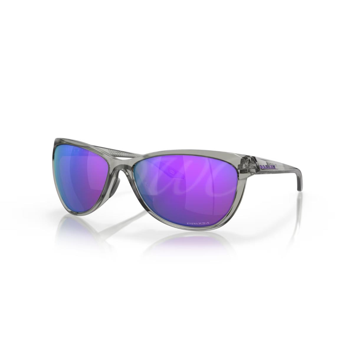 Oakley OO9222-04-60 Pasque Prizm Violet Lenses Gray Ink Frame Sunglasses - Gray