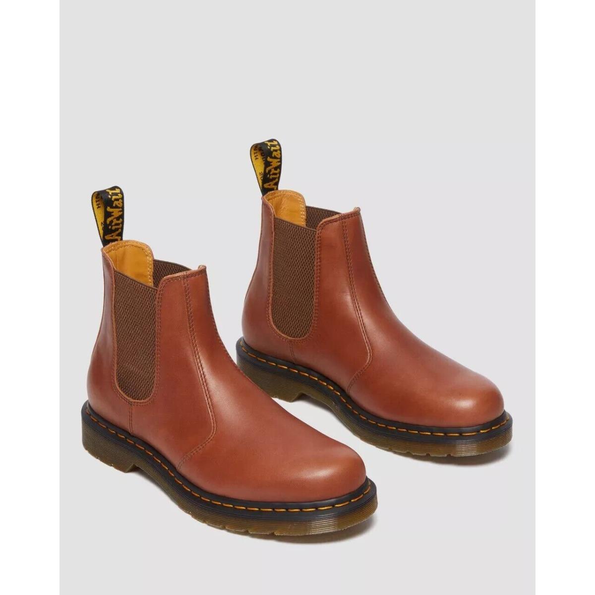 Men`s Dr. Martens 2976 Carrara Leather Chelsea Boots 31002225 Sizes Saddle Tan