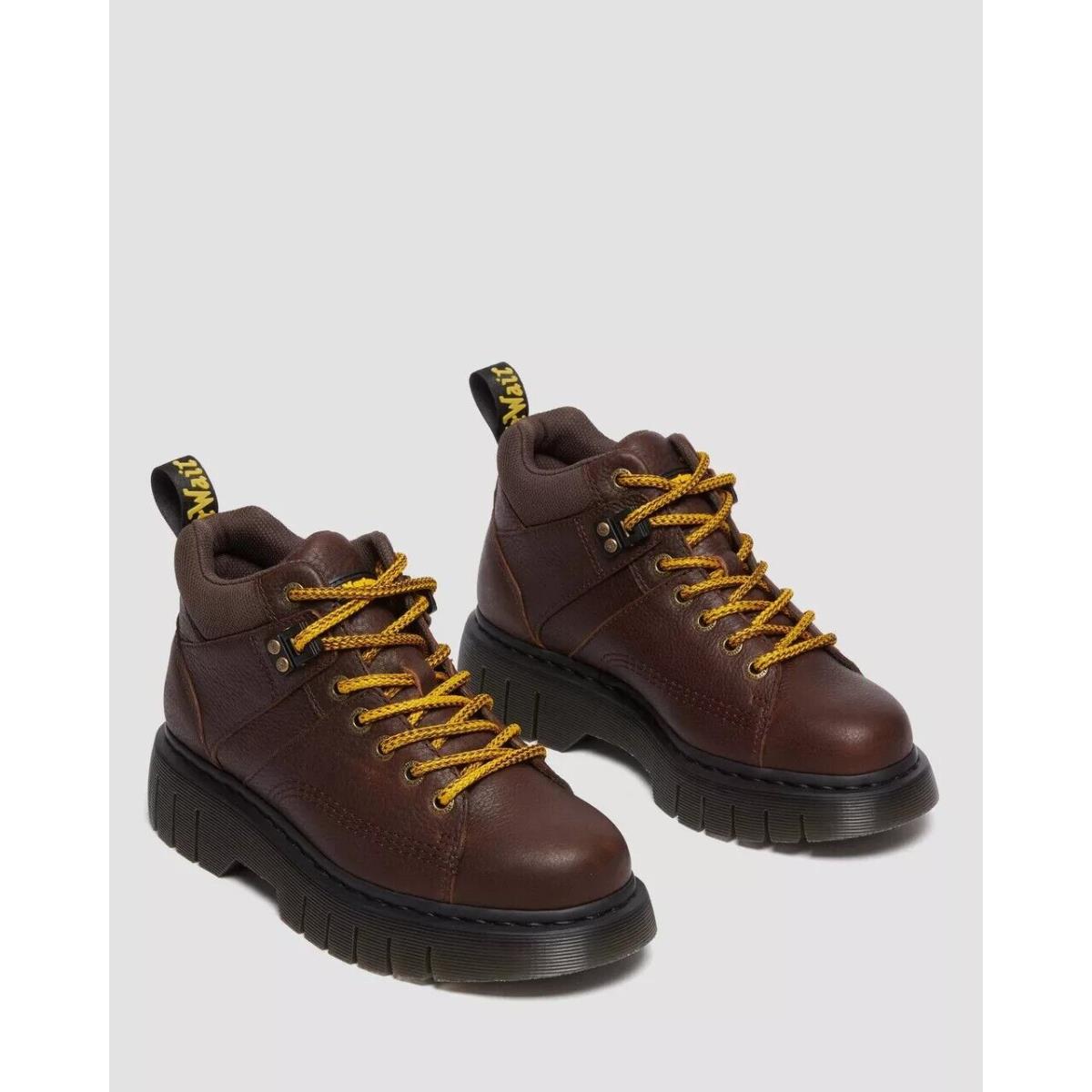 Men`s Dr. Martens Woodard Grizzly Leather Low Casual Boots 31045201 Sizes Brown