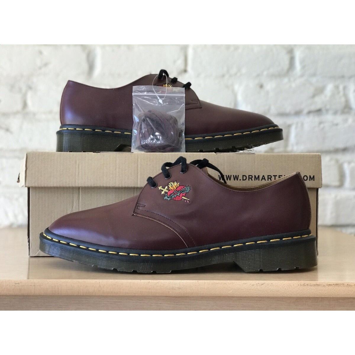 Supreme x Dr. Martens Vintage Smooth Oxblood Boots 3-Eye Black Men Size 12