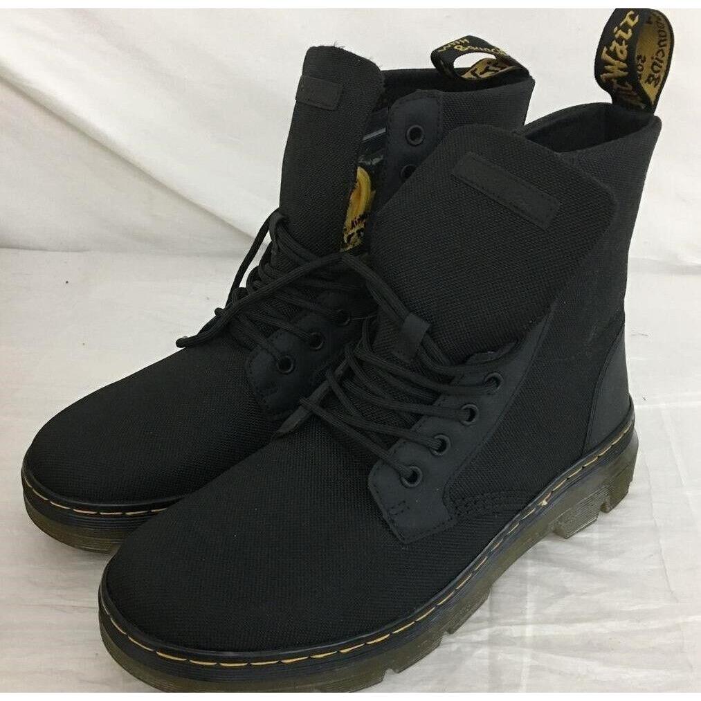 Dr. Martens: Men`s Full Lace Up Combat Boots High Tops Shoes Black Size 10