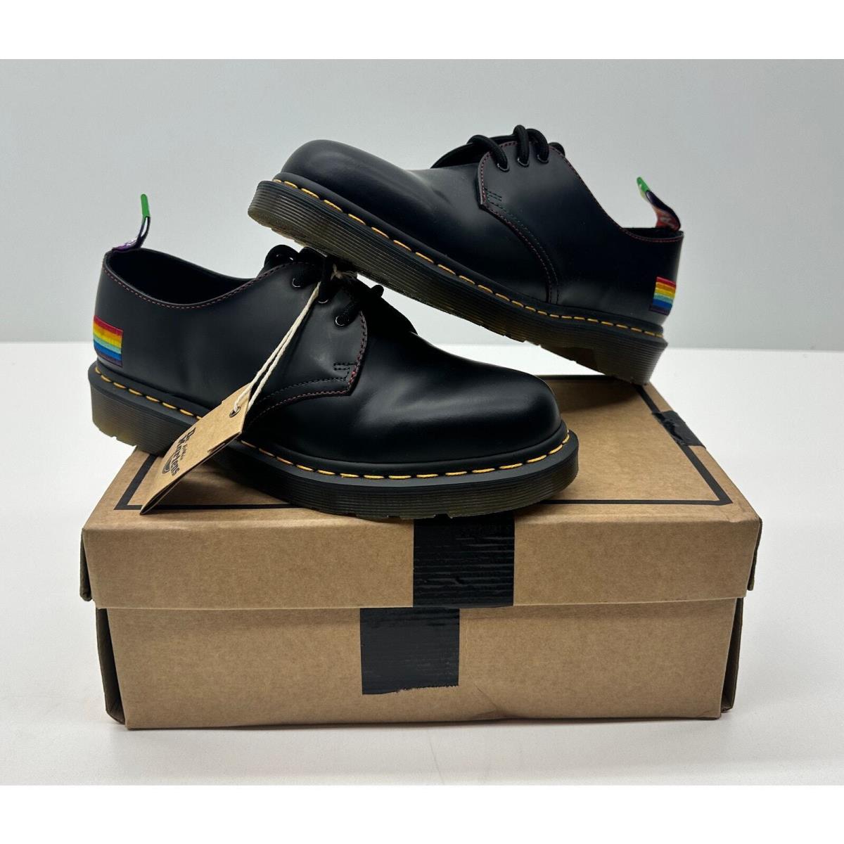 Dr Martens Men`s 1461 Pride Leather Oxford Shoes Black Size 9 012S