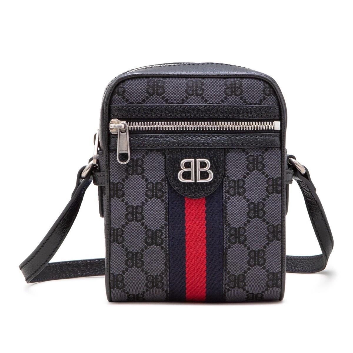 Balenciaga x Gucci Hacker Project Black Monogram Crossbody Bag