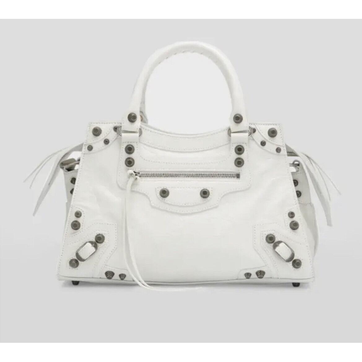 Balenciaga Women`s Neo Cagole Medium Tote Bag IN White Stell. 751521 1VG9Y 9914