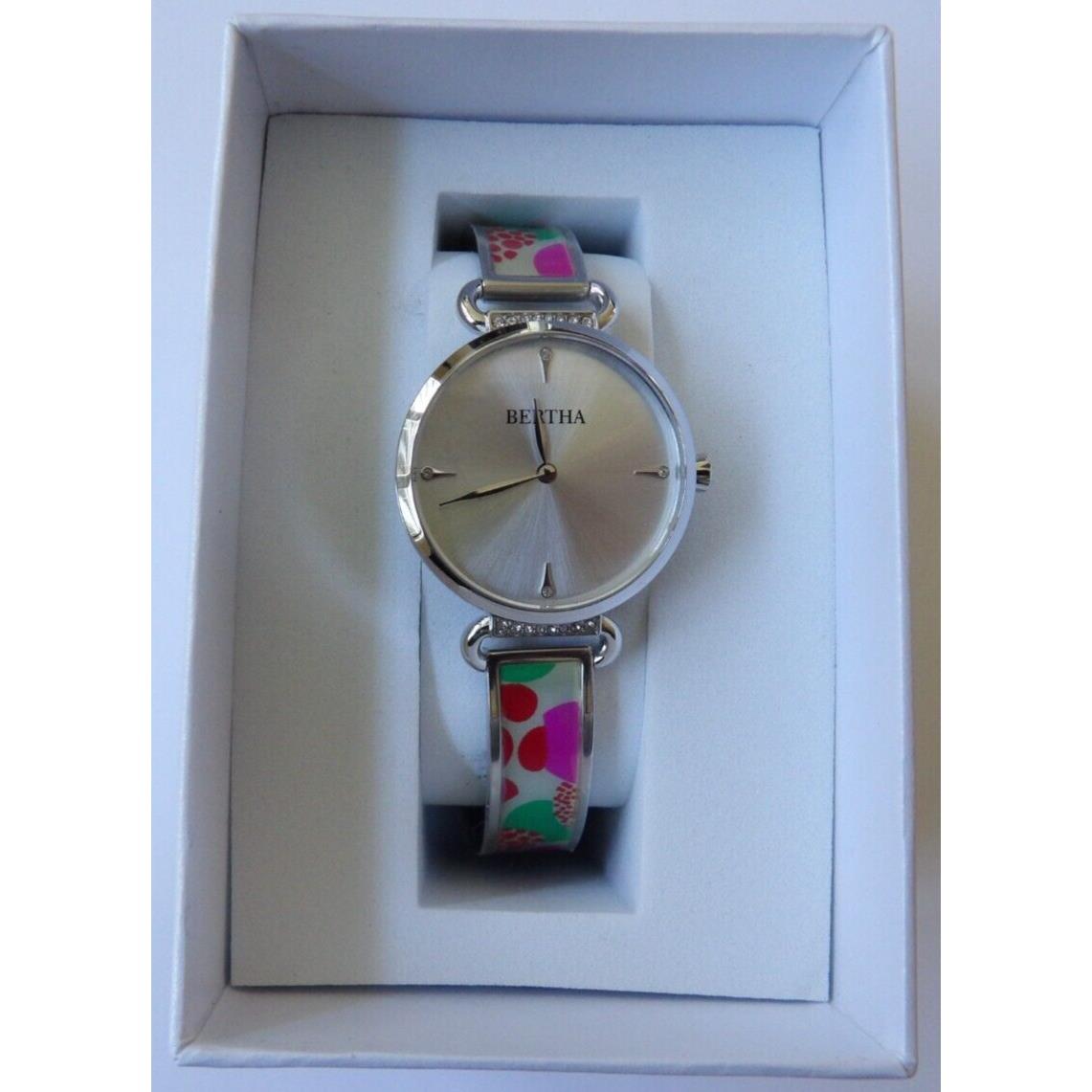 Very Cute Bertha Katherine Enamel-designed Bracelet Watch