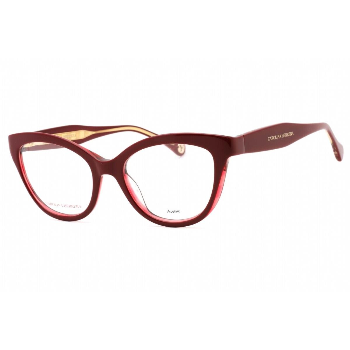 Carolina Herrera CH0017-LHF-52 Eyeglasses Size 52mm 18mm 145mm Burgundy Women