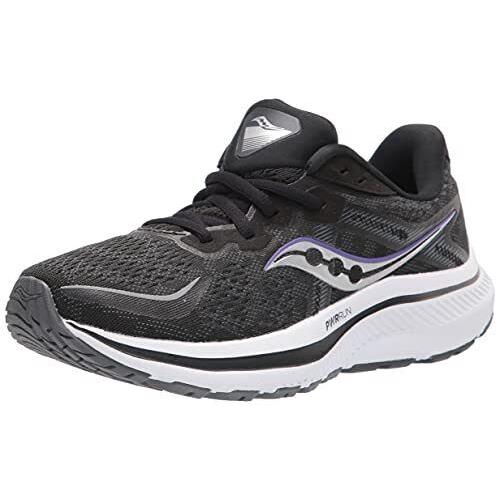 Saucony Women`s Omni 20 Running Shoe Black/white 5 Wide