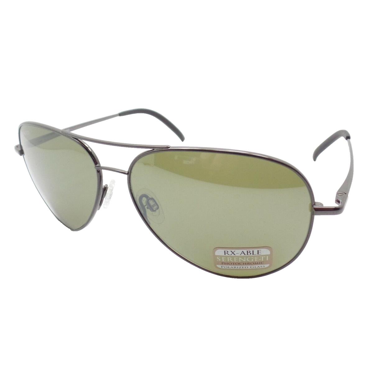 Serengeti Carrara 8294 Gunmetal Polarized Green 59 Sunglasses