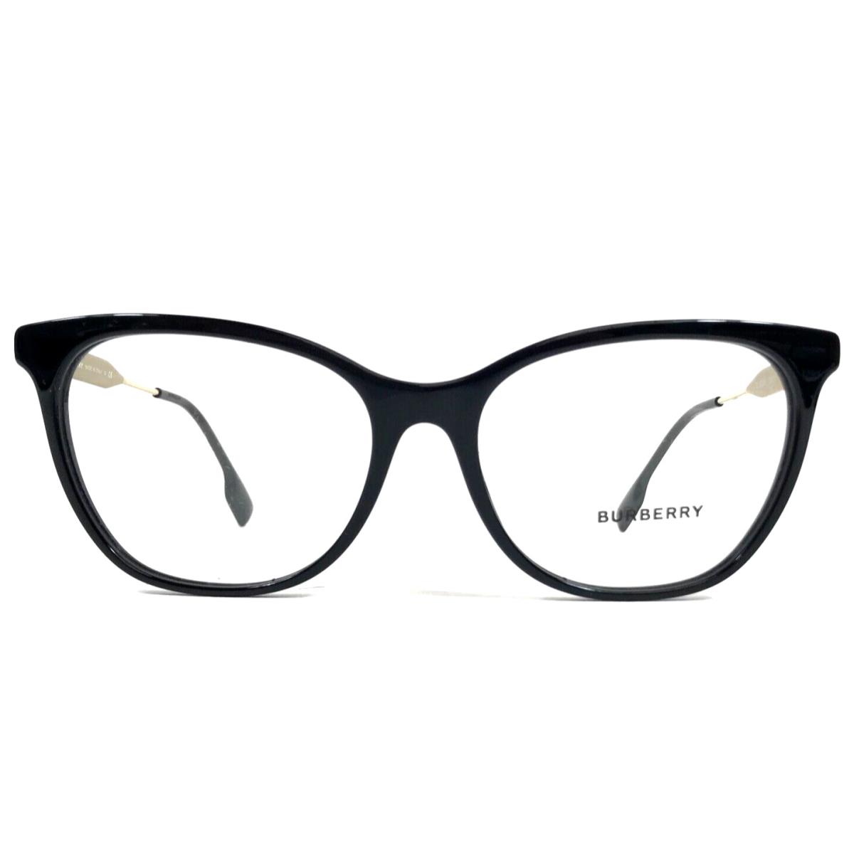 Burberry Eyeglasses Frame B2333 3001 Shiny Black Gold Cat Eye Full Rim 55-16-140