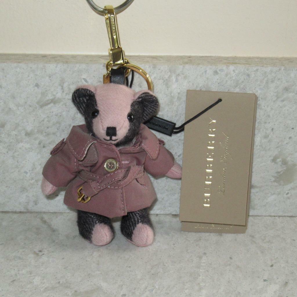 Burberry Thomas Bear Ash Rose Pink Trench Coat Key Ring Holder Bag Charm