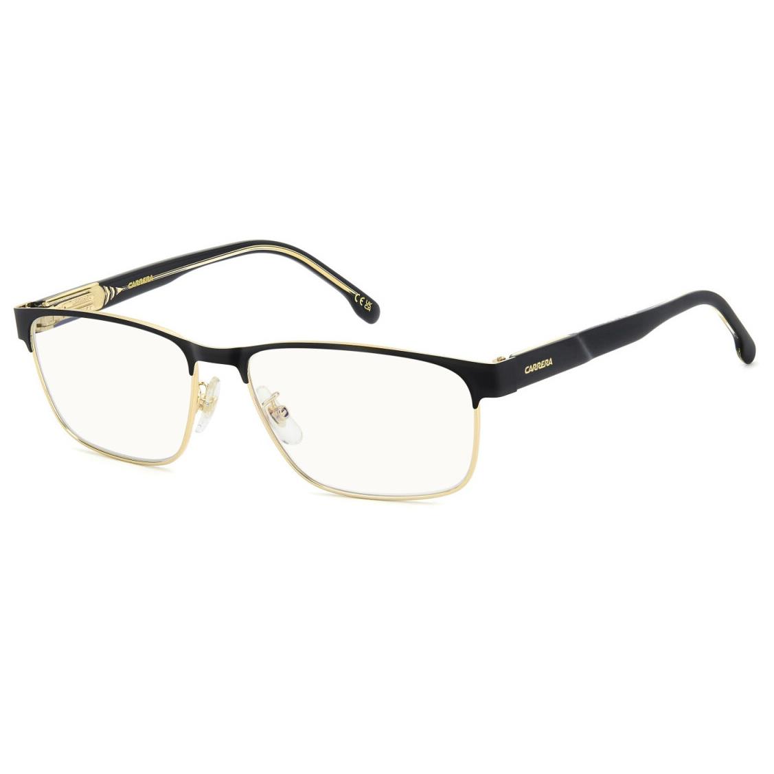 Carrera C Flex 06/G I46 Black Gold/blue Mirror Rectangular Men`s Eyeglasses