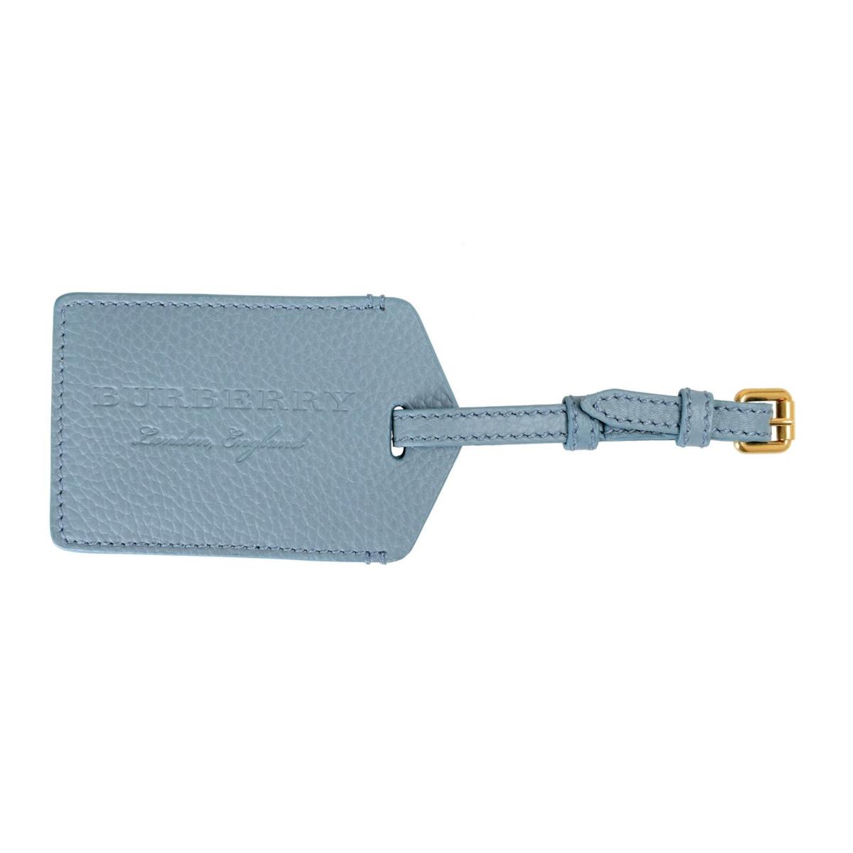 Burberry Unisex Leather Blue Luggage Tag