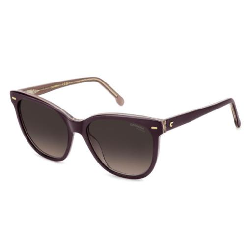 Carrera 3043/S OT7 Plum/havana Brown Shaded Cat Eye Women`s Sunglasses