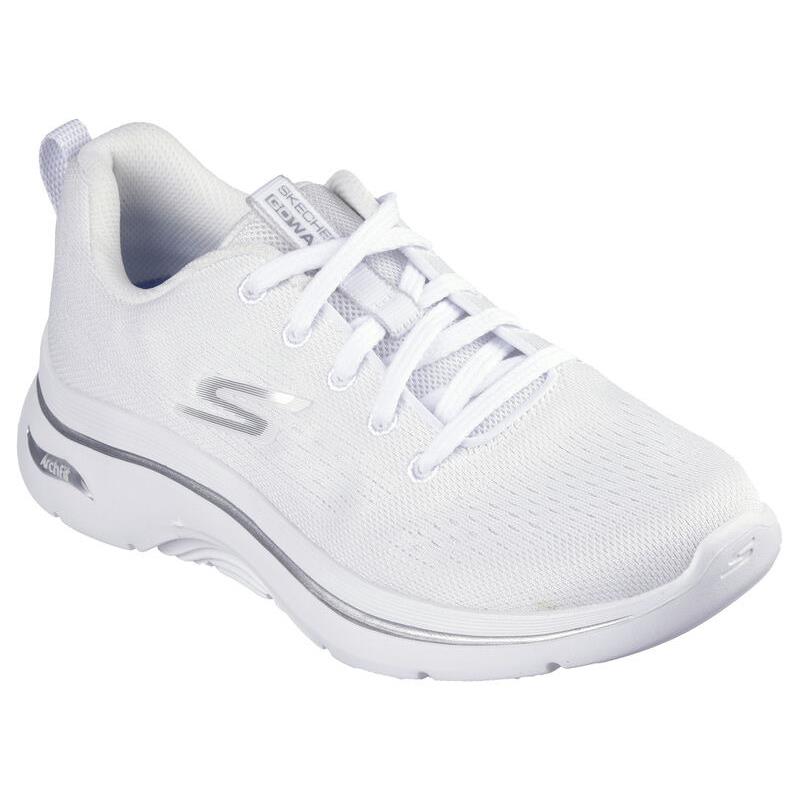 Womens Skechers GO Walk Arch Fit 2.0 - Varana White Mesh Shoes