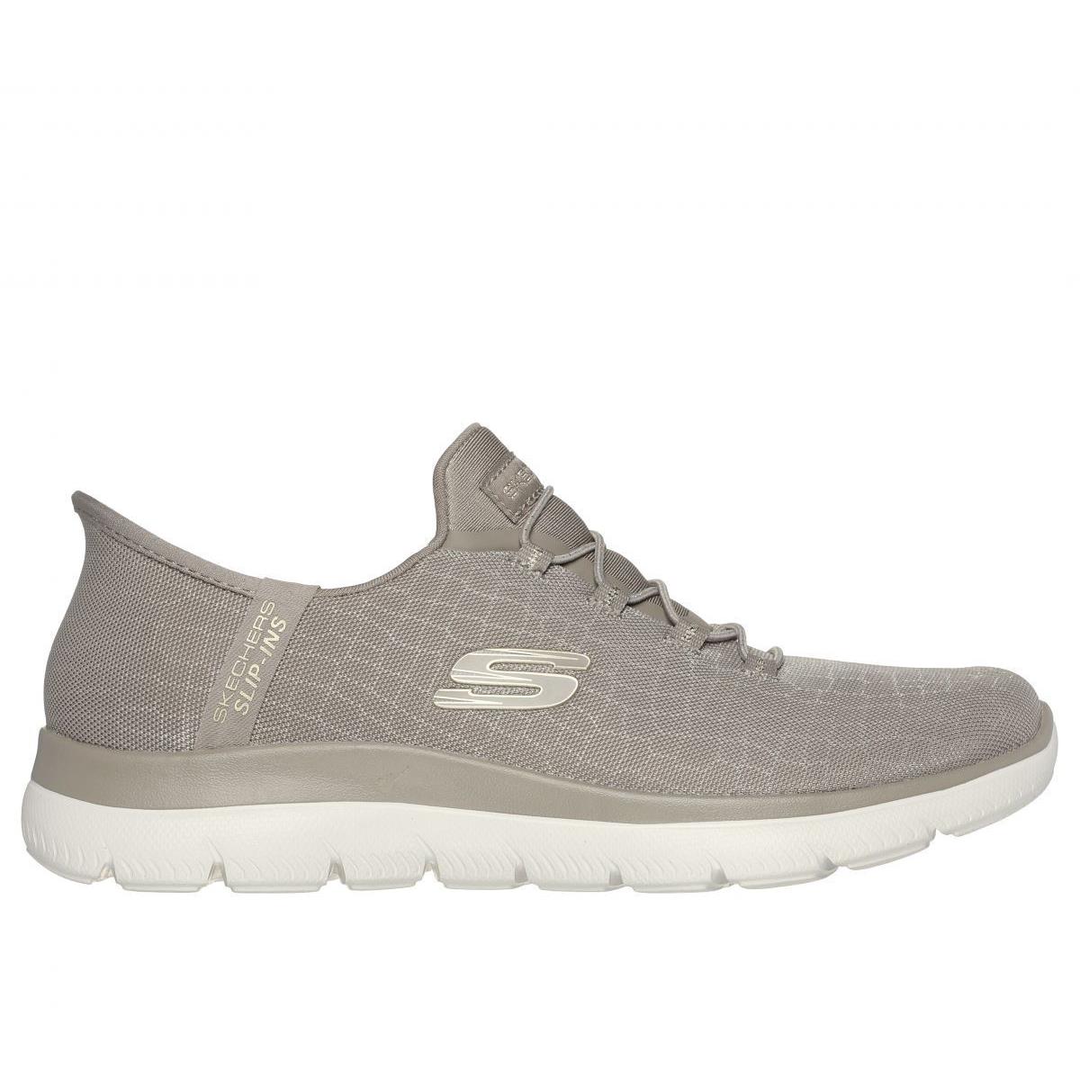 Skechers Women`s Slip-ins: Summits - Classy Night Sneaker Taupe/gold - 150128-TP - TAUPE