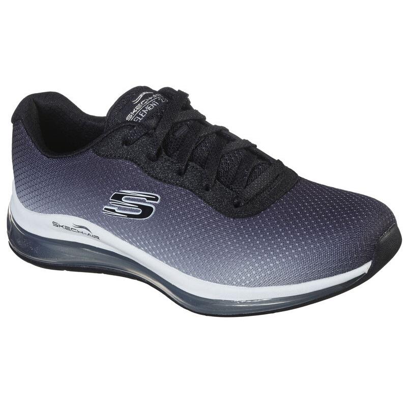 Womens Skechers Skech-air Element 2.0 Black White Mesh Shoes